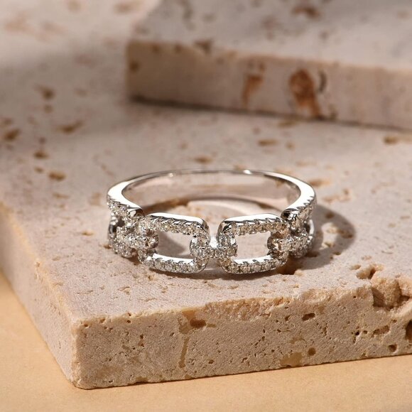 Women's Moissanite Wedding Band VVS1 Lab Created Diamond Rings Stackable - Picture 3 of 7